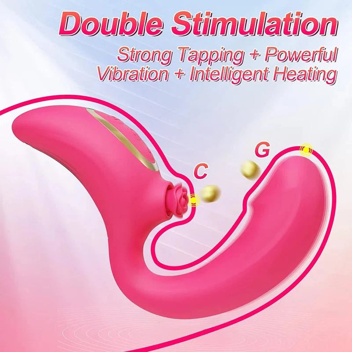 Dual-ended vibrator with a contoured G-spot shaft and a shaped clitoral tip