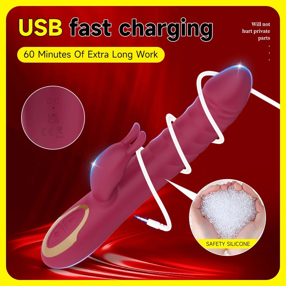 Rabbit Thrust Dildo Vibrator - additional view