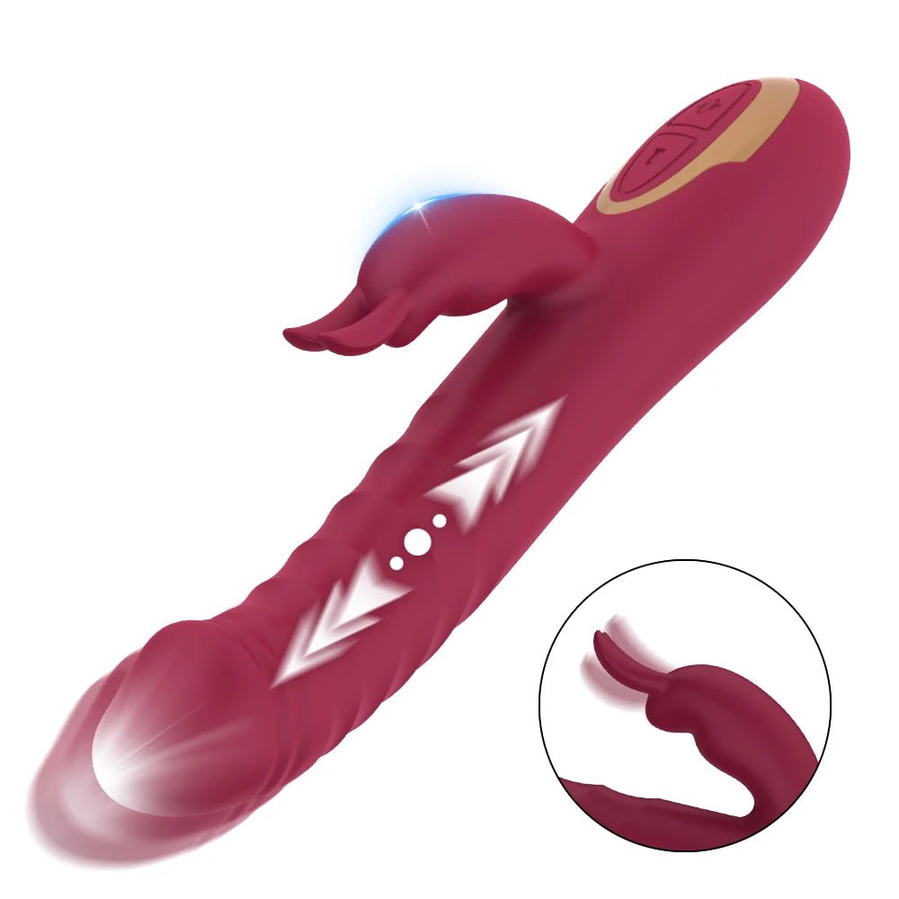 Rabbit Thrust Dildo Vibrator - detail view