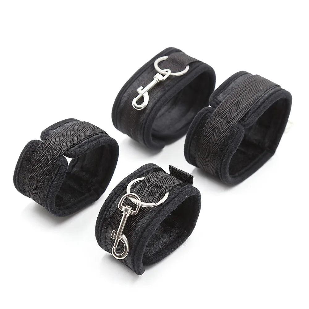 Restraint Set BDSM Bondage Handcuffs & Ankle Cuffs Slave - gallery image