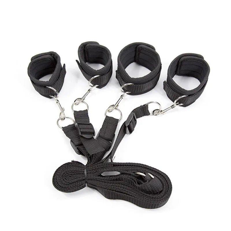 Restraint Set BDSM Bondage Handcuffs & Ankle Cuffs Slave - gallery view