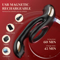 Ryden|multi Stimulation Vibration Penis Ring with Double - product detail image