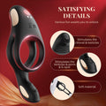 Ryden|multi Stimulation Vibration Penis Ring with Double - gallery image