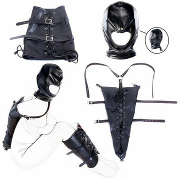 Sex BDSM Bondage Handcuffs Toys Kit with Leather Open - product image
