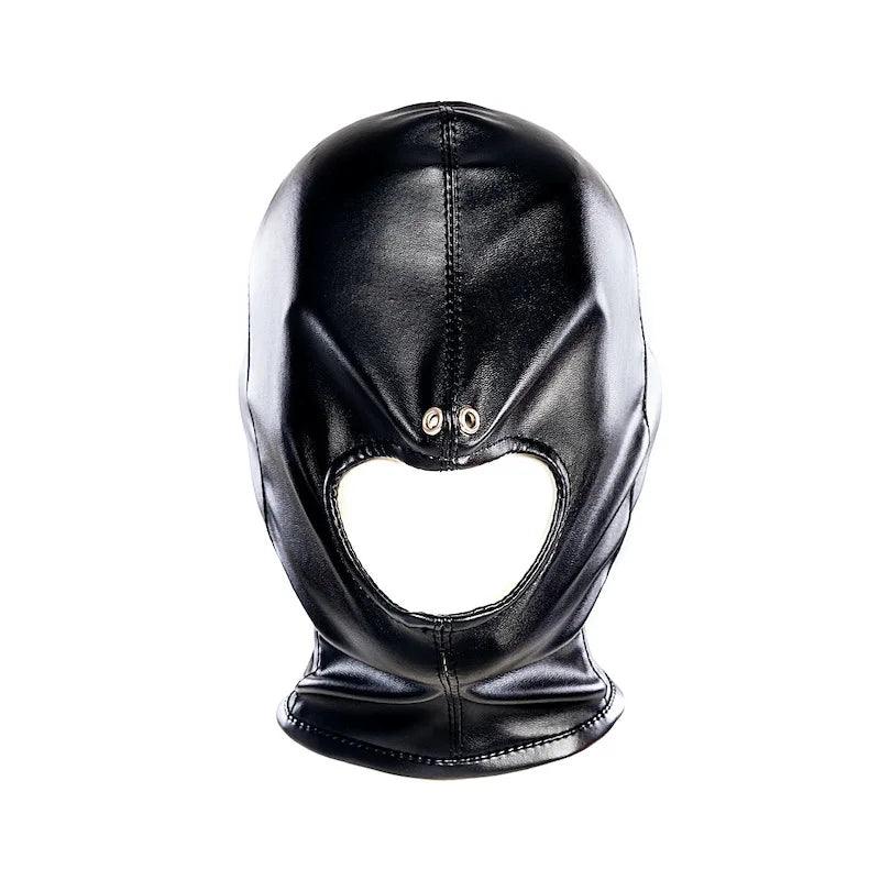 Sex Bdsm Bondage Handcuffs Toys Kit with Leather Open Mouth Mask Hood — view 5