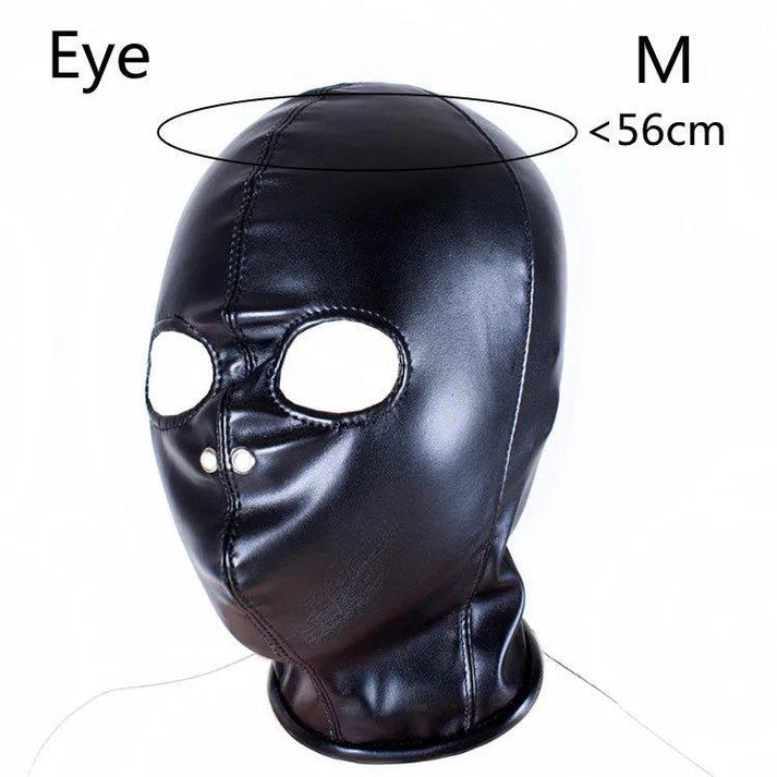 Sex Bdsm Bondage Handcuffs Toys Kit with Leather Open Mouth Mask Hood — view 7