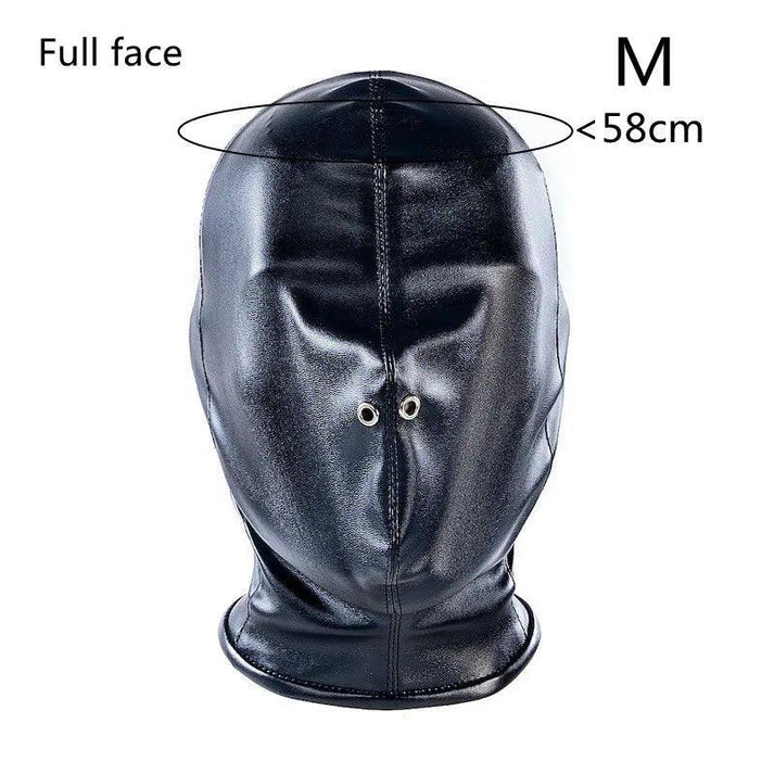 Sex Bdsm Bondage Handcuffs Toys Kit with Leather Open Mouth Mask Hood — view 10
