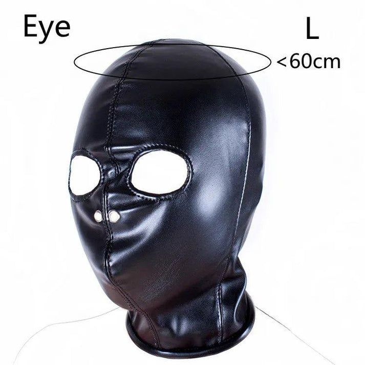 Sex Bdsm Bondage Handcuffs Toys Kit with Leather Open Mouth Mask Hood — view 9