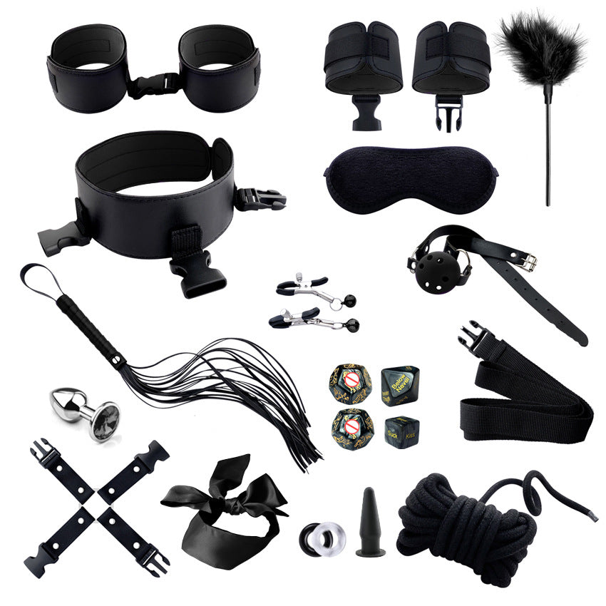 SM Bondage Kit, 20 - Piece Set, PU Leather - additional view