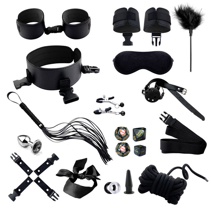 SM Bondage Kit, 20 - Piece Set, PU Leather - additional view