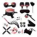SM Bondage Kit, 20 - Piece Set, PU Leather - alternate view