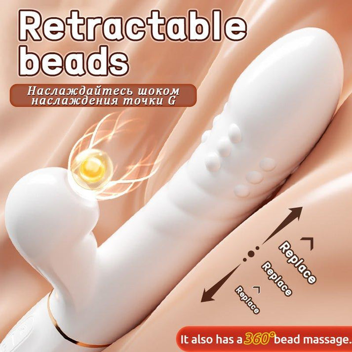 telescopic bead vibrator female adult products thrust gun sucking dildo vibrator g spot clit sucking sex toys woman Sex — view 2