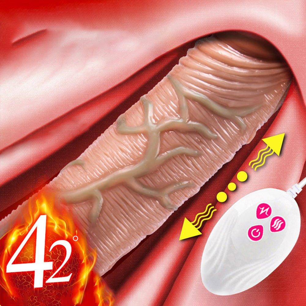 Telescopic Vibrating Thrusting Realistic Dildo — view 2