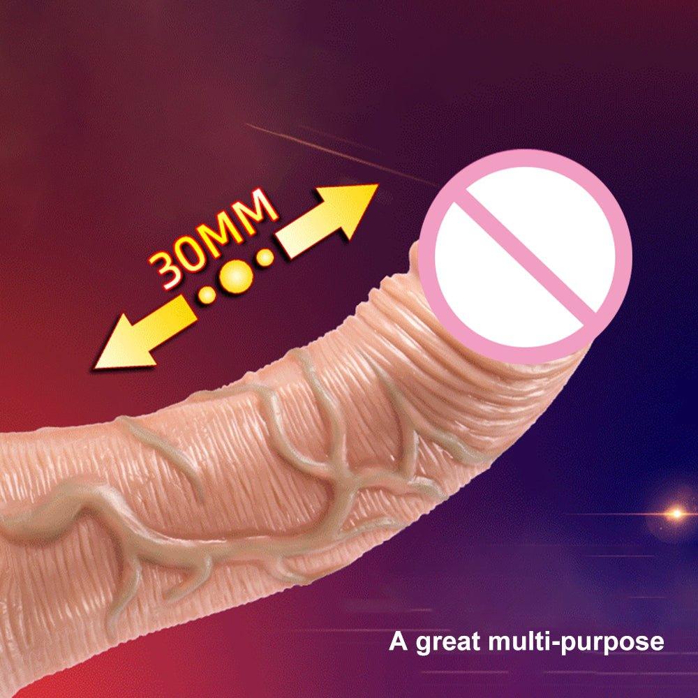 Telescopic Vibrating Thrusting Realistic Dildo — view 3