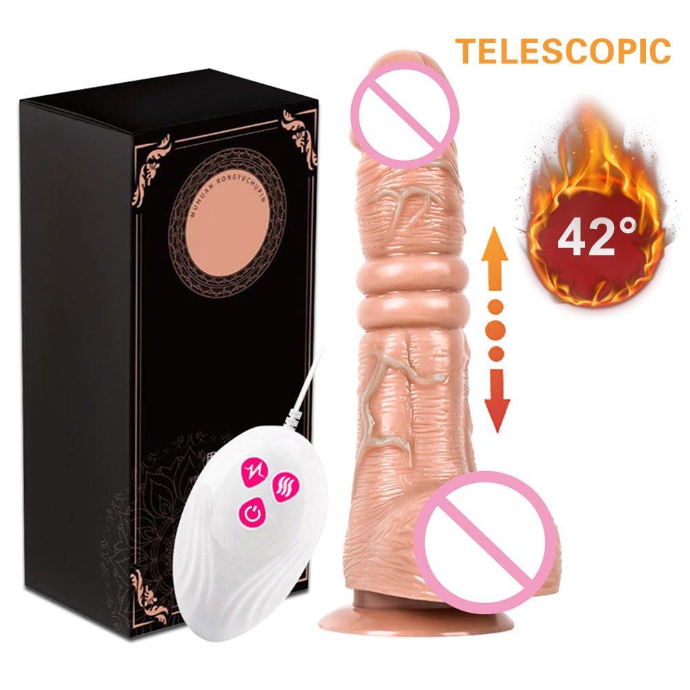 Telescopic Vibrating Thrusting Realistic Dildo — view 9