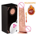 Telescopic Vibrating Thrusting Realistic Dildo