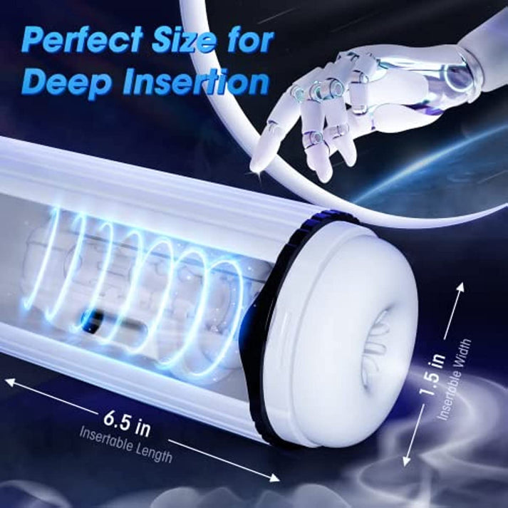 Thrusting & Vibrating Masturbator with Bullet - additional view