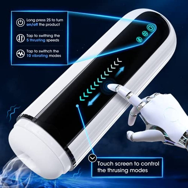 Thrusting & Vibrating Masturbator with Bullet - gallery image