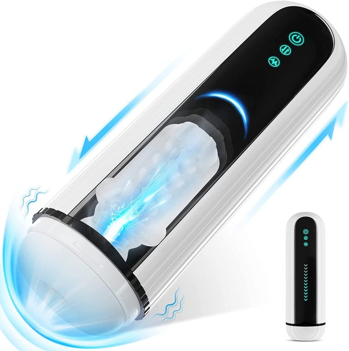 Thrusting & Vibrating Masturbator with Bullet - alternate view