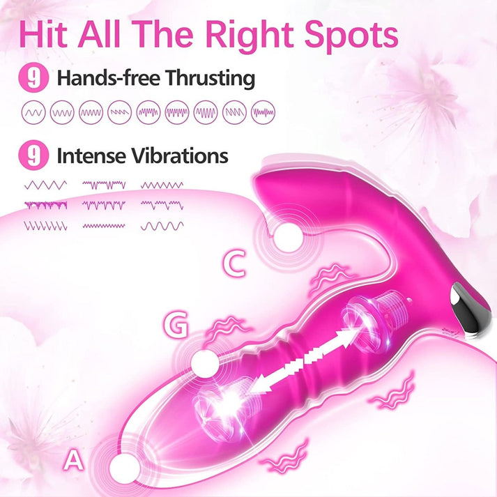 Thrusting & Vibrating Wearable Super Quiet Butt Plug - additional view