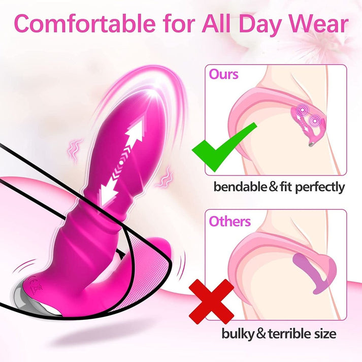 Thrusting & Vibrating Wearable Super Quiet Butt Plug - gallery image