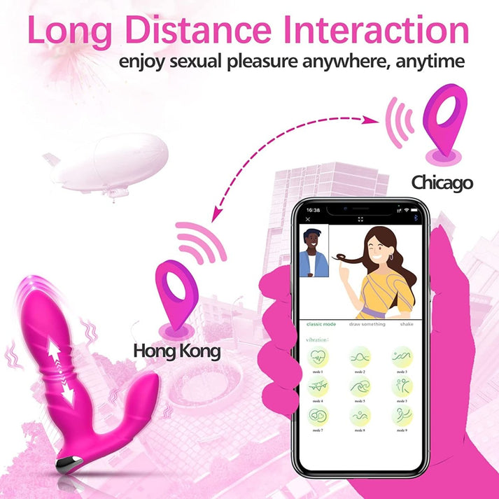Thrusting & Vibrating Wearable Super Quiet Butt Plug - product detail image