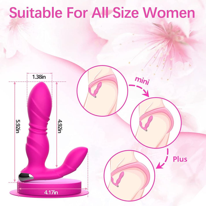 Thrusting & Vibrating Wearable Super Quiet Butt Plug - extra detail view
