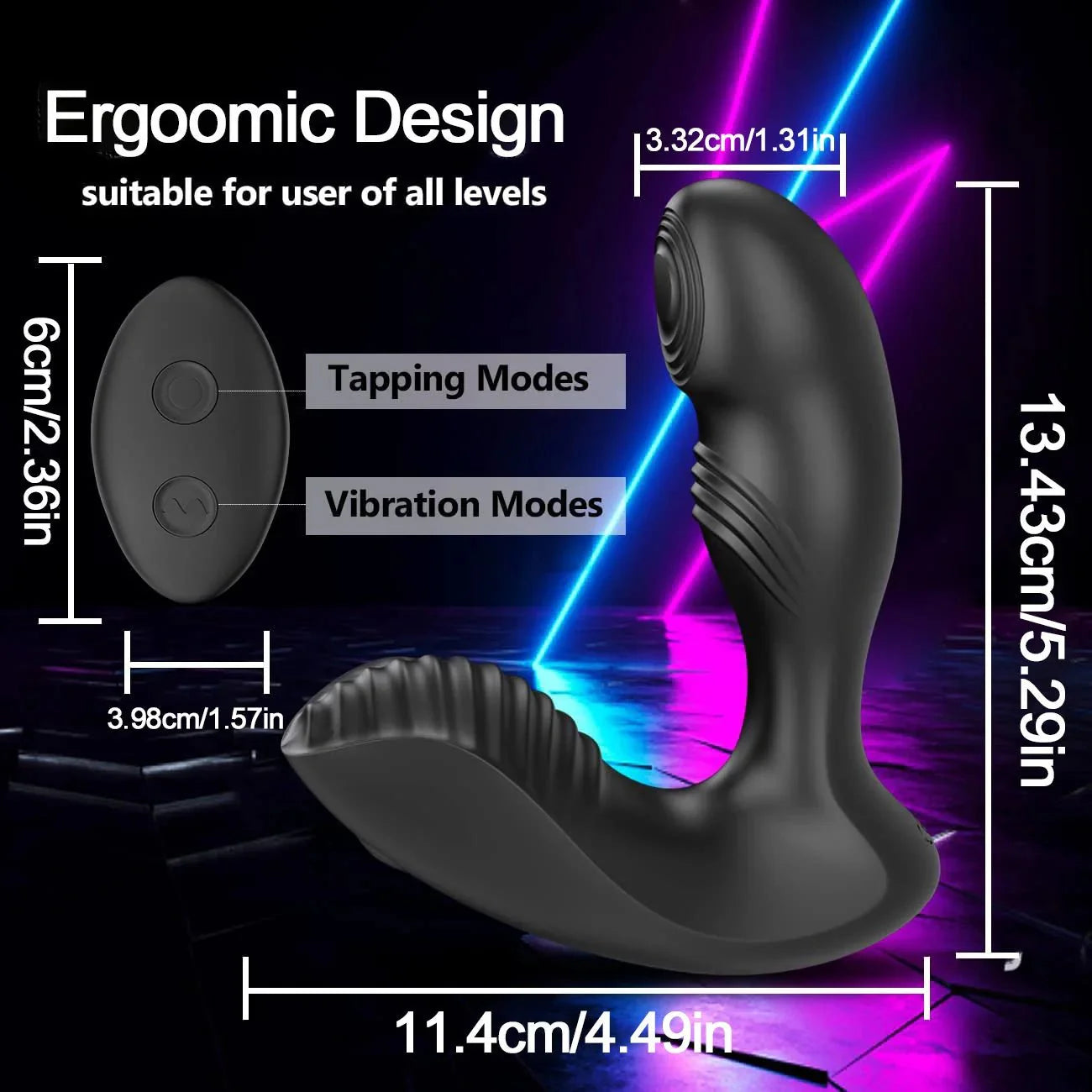 Tikken Wireless Prostate Massager Vibrator Butt Anal Plug - detail view