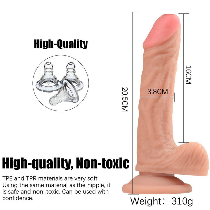 Two-Layer Structure Realistic Dildo with Powerful Suction — view 7