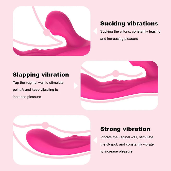 Vagina G-Spot Nipple Clitoris Stimulator Sucking Dildo Vibrator — view 2
