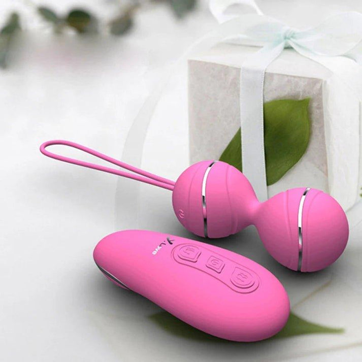 Remote vibrating Kegel balls