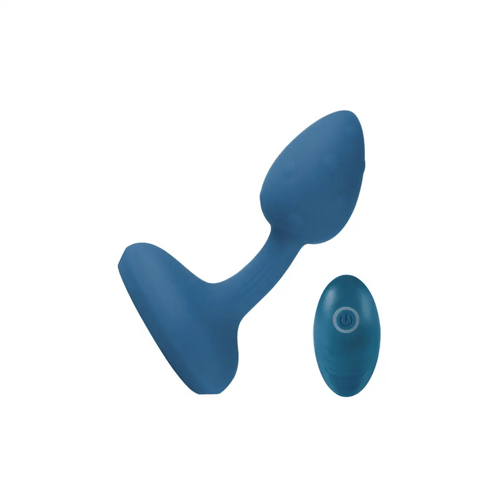 Tapered vibrating butt plug with small wireless remote