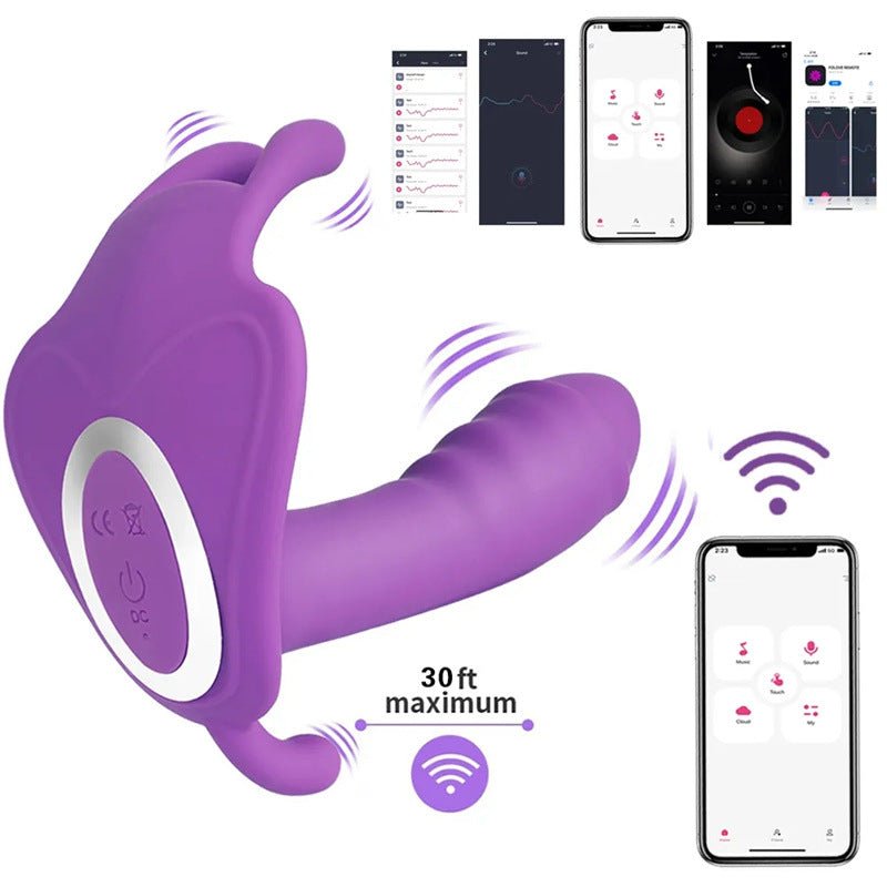 Wireless prostate stimulator in black silicone displayed upright
